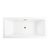 Vanity Art VA6817-L-BN 67'' x 32'' Freestanding Acrylic Soaking Bathtub - White/Brushed Nickel Trim