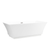 Vanity Art  VA6817-L-BN 67'' x 32'' Freestanding Acrylic Soaking Bathtub - White/Brushed Nickel Trim