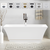 Vanity Art  VA6817-L-PW 67'' x 32'' Freestanding Acrylic Soaking Bathtub - Pure White