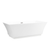 Vanity Art 59'' x 30'' Freestanding Acrylic Soaking Bathtub - White/Brushed Nickel Trim - VA6817-S-BN