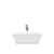 Vanity Art VA6817-S-BN 59'' x 30'' Freestanding Acrylic Soaking Bathtub - White/Brushed Nickel Trim