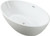 Vanity Art  VA6834-L-BN 69" x 40" Freestanding Acrylic Soaking Bathtub - White/Brushed Nickel Trim