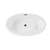 Vanity Art VA6834-L-MB 69" x 40" Freestanding Acrylic Soaking Bathtub - White/Matte Black Trim