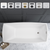 Vanity Art  VA6841-BN 66.5" x 31" Freestanding Acrylic Soaking Bathtub - White/Brushed Nickel Trim