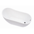 Vanity Art  VA6904-S-MB 59" x 29" Freestanding Acrylic Soaking Bathtub - White/Matte Black Trim