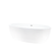 Vanity Art  VA6906-L-BN 67" x 32" Freestanding Acrylic Soaking Bathtub - White/Brushed Nickel Trim