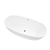 Vanity Art  VA6906-L-BN 67" x 32" Freestanding Acrylic Soaking Bathtub - White/Brushed Nickel Trim