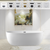 Vanity Art  VA6906-L-MB 67" x 32" Freestanding Acrylic Soaking Bathtub - White/Matte Black Trim