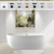Vanity Art  VA6906-L-TG 67" x 32" Freestanding Acrylic Soaking Bathtub - White/Titanium Gold Trim