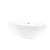 Vanity Art  VA6906-S-MB 59" x 29" Freestanding Acrylic Soaking Bathtub - White/Matte Black Trim