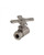 Trim To The Trade  4T-288X-1 STRAIGHT STOP - 1/2" IPS X 1/2"-7/16" - CROSS HANDLE - POLISHED CHROME