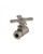 Trim To The Trade Straight Stop - 1/2" IPS X 1/2"-7/16" - Cross Handle, Satin Nickel - 4T-288X-31
