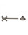 Trim To The Trade 1/2" Nominal Sweat X 1/2" Outer Diameter Compression Straight Stops +5" Ext Tube +Flange - Cross Handle, Antique Brass - 4T-29412X-3