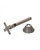 Trim To The Trade 1/2" Nom X 3/8" Outer Diameter Compression Angle Stop+5" Ext Tube +Flange - Cross Handle, Satin Gold - 4T-29238X-35