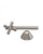 Trim To The Trade 1/2" Nom X 3/8" Outer Diameter Compression Straight Stops +5" Ext Tube +Flange - Cross Handle, Polished Chrome - 4T-29438X-1