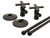 Trim To The Trade Lavatory Supply Set 1/2" Nom Cmp X 3/8" Outer Diameter Compression Angle Stop- Cross Handle, Antique Copper - 4T-728X-36