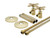 Trim To The Trade  4T-725X-6 LAV SUPPLY SET 3/8" IPS X 3/8" OD ANGLE STOP- CROSS HANDLE - SATIN CHROME