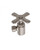 Trim To The Trade  4T-28638X-38 ANGLE STOP 1/2" IPS X 3/8" OD - CROSS HANDLE - LIGHT BRUSHED BRONZE