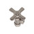 Trim To The Trade Angle Stop 1/2" Nominal Compression X 1/2"-7/16" - Cross Handle, Polished Chrome - 4T-287X-1