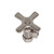 Trim To The Trade  4T-287X-31 ANGLE STOP 1/2" NOMINAL COMPRESSION X 1/2"-7/16" - CROSS HANDLE - SATIN NICKEL