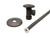 Trim To The Trade  4T-718-2 TOILET / CLOSET SUPPLY SET 1/2" NOMINAL COMPRESSION X 1/2"-7/16" ANGLE STOP - POLISHED BRASS