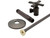 Trim To The Trade  4T-715X-20 TOILET / CLOSET SUPPLY SET 3/8"IPS X3/8"OD COMPRESSION ANGLE STOP - CROSS HANDLE - FLAT BLACK