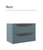 Lucena Arco Two Drawer Wall Mounted Vanity Cabinet Only - Sink On The Right Side 40" W x 22" H x 18" D - Avio Color