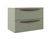 Lucena Bath Arco 87469 Wall Mounted 48" 2 Drawer Green/Musgo Vanity Cabinet Only, For Right Side Sink