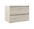 Lucena Box Collection Two Drawer Wall Mount Vanity - Sink on Right Side 32" W x 22" H x 18" D - Abedul Color - 84706