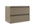 Lucena Box Two Drawer Wall Mount Vanity - Sink on Right Side 48" W x 22" H x 18" D - Tortora High Gloss Finish - 84431