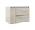 Lucena Box Two Drawer + One Door Wall Mount Vanity - Sink on Right Side 36" W x 22" H x 18" D - Abedul Color - 70718