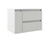 Lucena Box Two Drawer + One Door Wall Mount Vanity - Sink on Left Side 36" W x 22" H x 18" D - White High Gloss Finish - 70723
