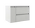 Lucena Bath  70724 36" 2 Drawer + 1 Door White Highgloss Box Vanity, Right Side Bowl