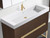 Madeli 42 Inch W x 18 Inch D Solid Surface Trough Sink & Countertop - Glossy White -  XTU1845-42-130-WH