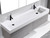 Madeli  XTU1845-72-230-WH 18"D-TROUGH 72"W SOLID SURFACE SINK. GLOSSY WHITE. 2-BOWLS