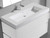 Madeli 48 Inch W x 22 Inch D Solid Surface Trough Sink & Countertop - Glossy White - XTU2245-48-110-WH