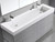 Madeli  XTU2245-60-210-WH 22"D-TROUGH 60"W SOLID SURFACE SINK. GLOSSY WHITE. 2-BOWLS