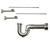 Mountain Plumbing  MT631MASS-NL/PVD Lavatory Supply Kit - Brass Cross Handle with 1/4 Turn Ball Valve - Straight Sweat, Massachusetts P-Trap - Polished Brass