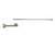 Mountain Plumbing Toilet Supply Kit - Brass Cross Handle with 1/4 Turn Ball Valve - Straight Sweat, Flat Head Riser - Polished Brass - MT5060L-NL/PVD