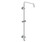 Mountain Plumbing  MTRRP-2CA/CPB Rain Rail Plus Wall Mounted Shower Rail with Bottom Outlet Integral Waterway and Diverter - Chrome