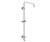 Mountain Plumbing  MTRRP-2/CPB Rain Rail Plus Wall Mounted Shower Rail with Bottom Outlet Integral Waterway and Diverter - Chrome