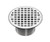 Mountain Plumbing  MT507-GRID/GPB 4" Round Solid Nickel Bronze Plated Grid Shower Drain - Polished Gold