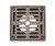 Mountain Plumbing  MT506-GRID/PEW 4" Square Solid Brass Grid Shower Drain - Pewter