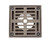 Mountain Plumbing  MT506-GRID/BRS 4" Square Solid Brass Grid Shower Drain - Brushed Stainless