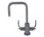 Mountain Plumbing Hot & Cold Water Faucet with Contemporary Round Body & Industrial Lever Handles (90° Spout) - Chrome - MT1831-NLIH/CPB