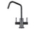 Mountain Plumbing  MT1821-NLDK/PVDBRN Mini Hot & Cold Faucet w/ Duet & Knurled Accent - PVD Brushed Nickel