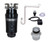 Mountain Plumbing MTSINK1DE/PN Continuous Feed 3-Bolt Mount 3/4 HP Waste Disposer Kit - Stopper & Strainer - Air Switch - Trap - Deluxe Package - Extended Flange - Polished Nickel