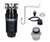 Mountain Plumbing Continuous Feed 3-Bolt Mount 3/4 HP Waste Disposer Kit - Stopper & Strainer - Air Switch - Trap - Deluxe Package - Extended Flange - Polished Nickel - MTSINK1DE/PN