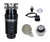 Mountain Plumbing Continuous Feed 3-Bolt Mount 3/4 HP Waste Disposer Kit - Stopper & Strainer - Air Switch - For Double Sink - Brushed Nickel - MTSINK2D/BRN