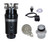 Mountain Plumbing MTSINK2DE/PVDBB Continuous Feed 3-Bolt Mount 3/4 HP Waste Disposer Kit - Stopper & Strainer  - Air Switch - For Double Sink - Extended Flange - PVD Brushed Bronze